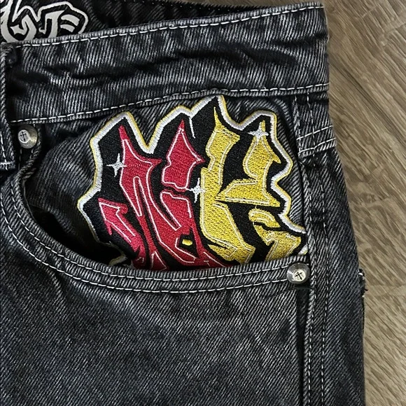 Embroidered Black Jeans Ambush 100% cotton - Picture 4 of 7